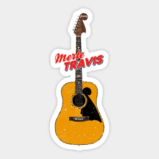 Merle Travis Bigsby Neck Martin D28 Scratchplate Design II Acoustic Guitar Sticker